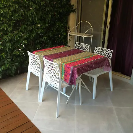 With Terrace & Garden In Juan Les Pins Close Seaside דירה